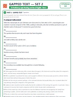 First page of C2 Proficiency Reading and Use of English Part 6: Gapped Text (Set 2), C2 exam practice