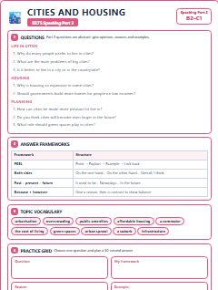 First page of Part 3: Cities and Housing, C1 exam practice