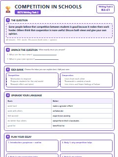 First page of Competition in Schools, B2 exam practice