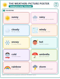 First page of The Weather: Picture Poster, A1 posters