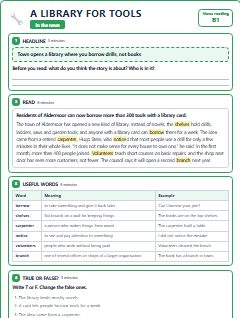 First page of In the News: A Library for Tools, B1 reading text