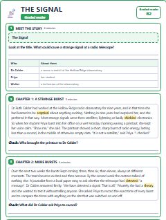 First page of Graded Reader: The Signal, B2 reading text