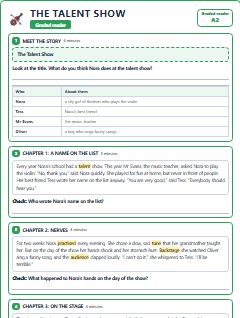 First page of Graded Reader: The Talent Show, A2 reading text